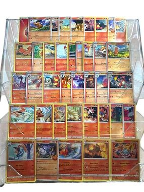 Pokemon Red Fire-Type Trading Card Lot mixed sets no repeats Mint/NM Rares